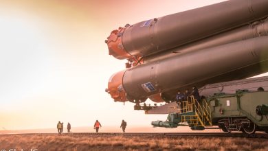 Space Launch at Baikonur Cosmodrome